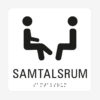 Taktil skylt m. brailleskrift SAMTALSRUM - Bild 3